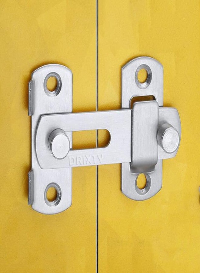 DRIXTY Premium Finish Flip Latch Lock - Heavy Duty Door Security Stainless Steel Bar Door Safety Guard Bolt Latch Lock for Home, Office, Windows, Cupboards, Cabinets, Baby Furniture & Pet Gate (1 PCS) - Image 1